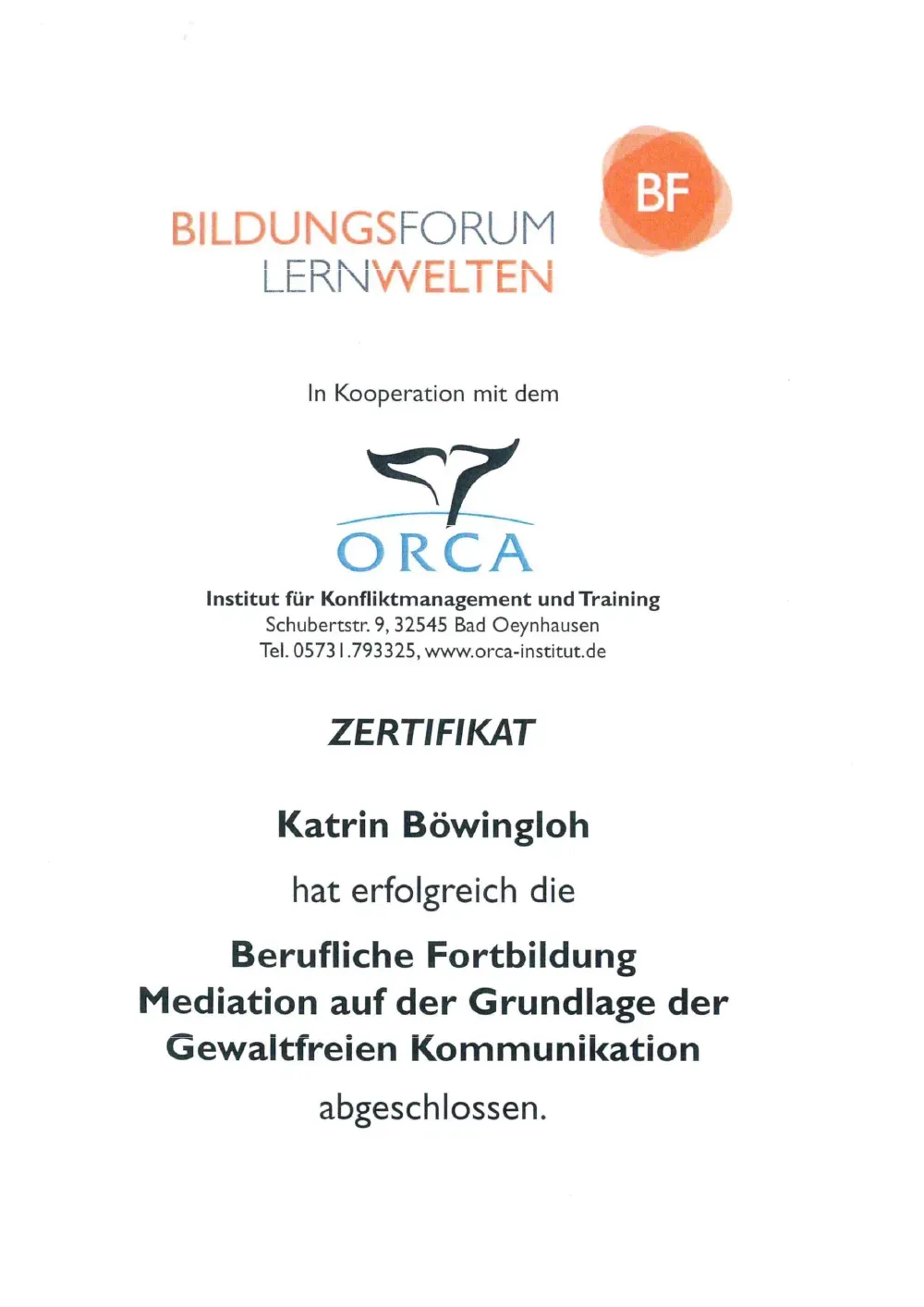 katrin boewingloh gfk mediation guetersloh zertifkat